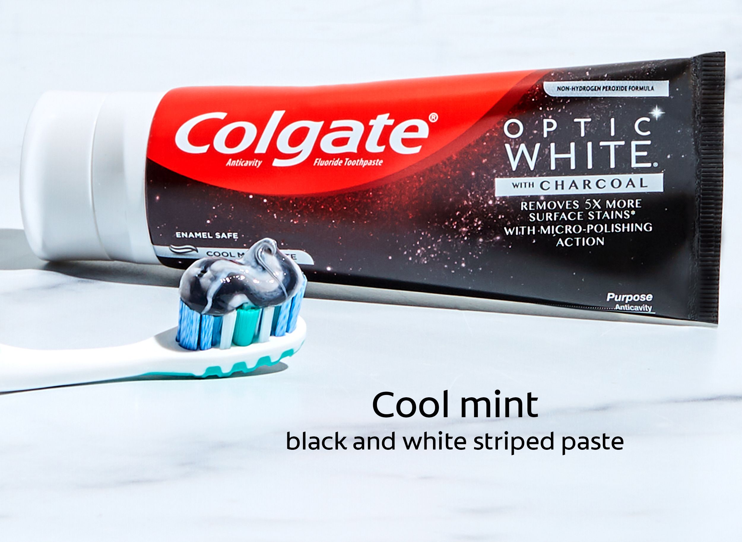 Colgate Optic White with Charcoal Teeth Whitening Toothpaste