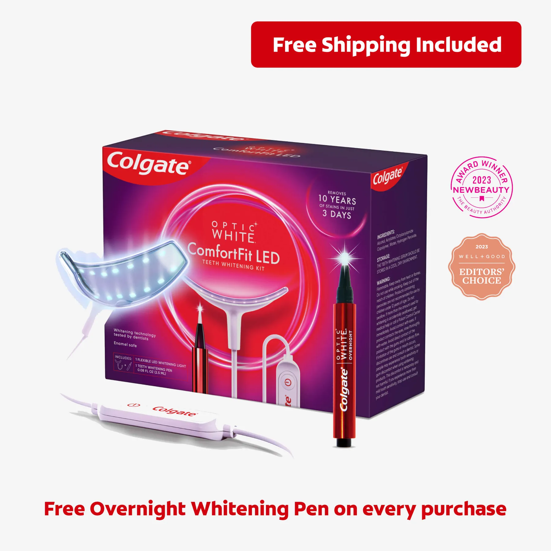 Colgate Optic White ComfortFit LED Teeth Whitening Kit