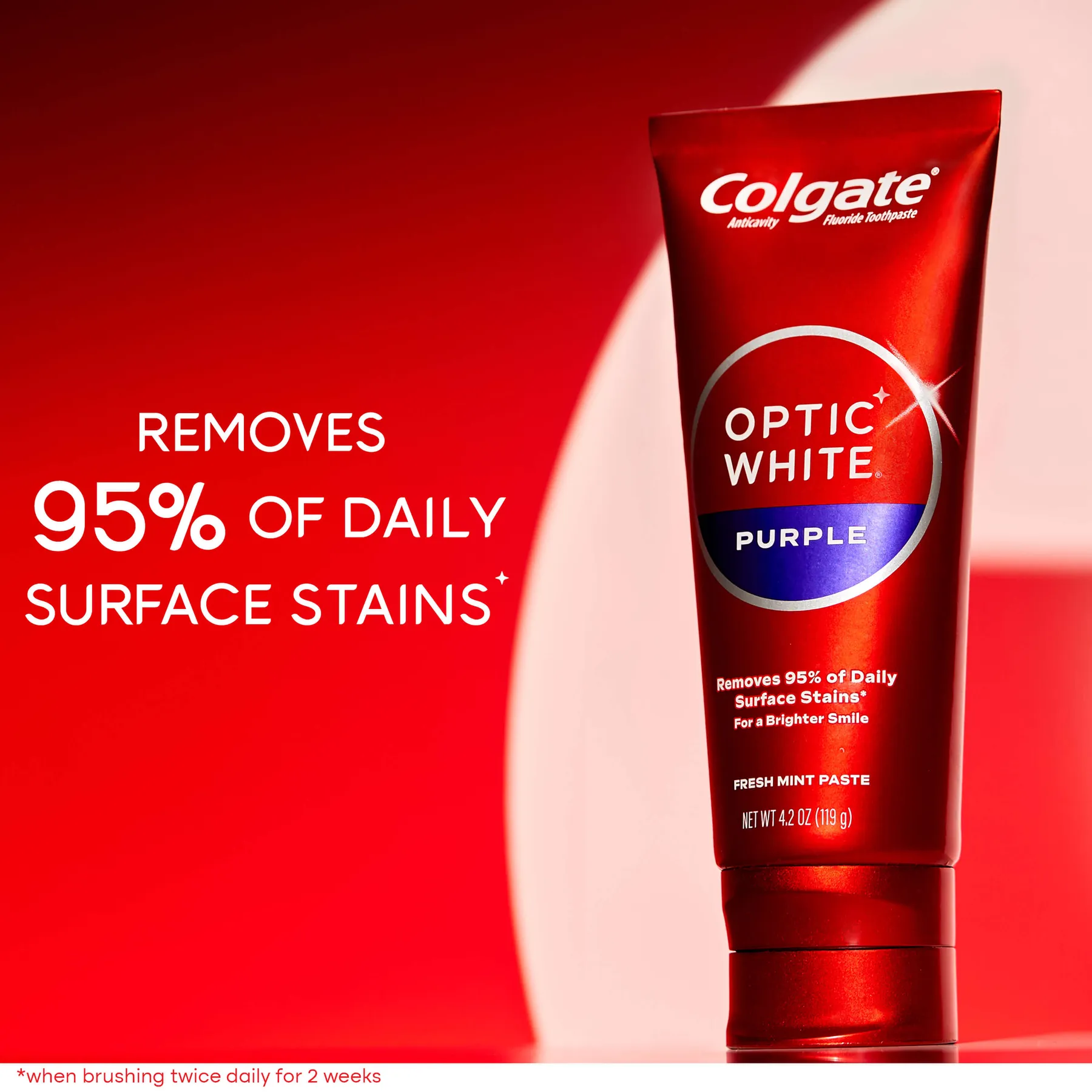 Optic White® Purple Toothpaste for Teeth Whitening - Colgate - Colgate