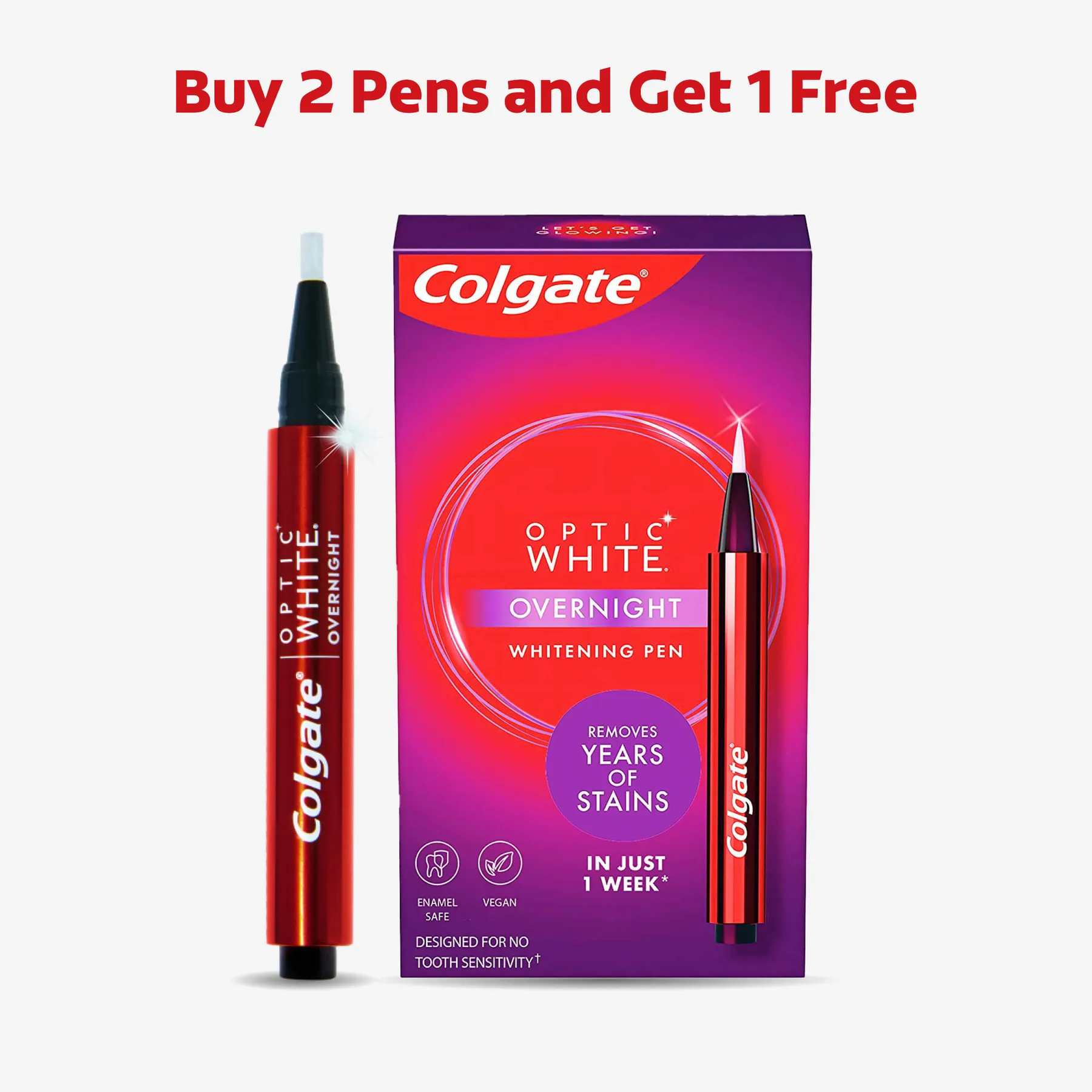 2個セット【Colgate】Whitening pen 新品 Optic White Overnight Teeth Whitening Pen - Colgate