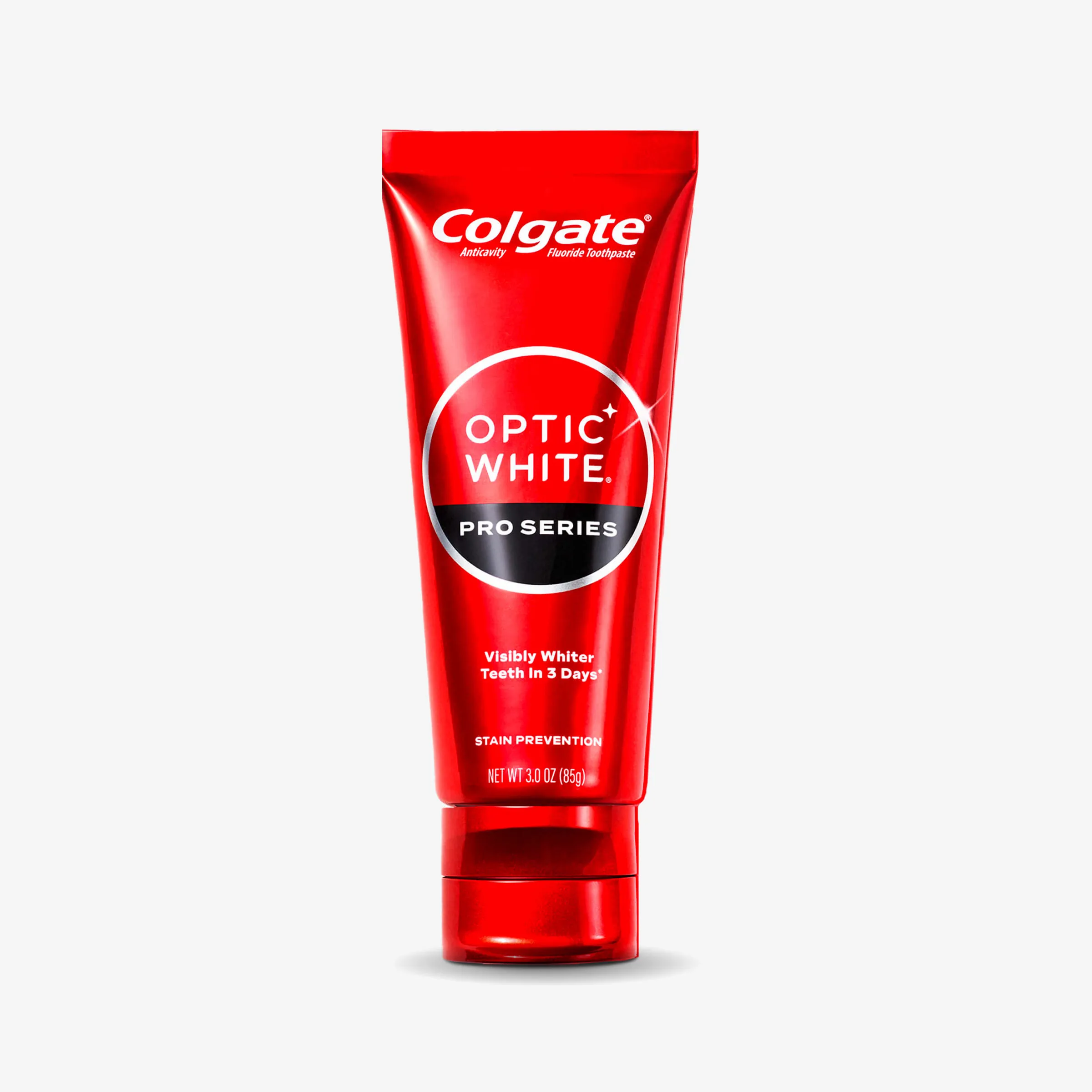 Colgate's Optic White Pro Series Stain Prevention Whitening Toothpaste.