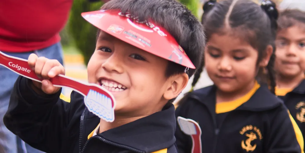 children in parade with big smiles
