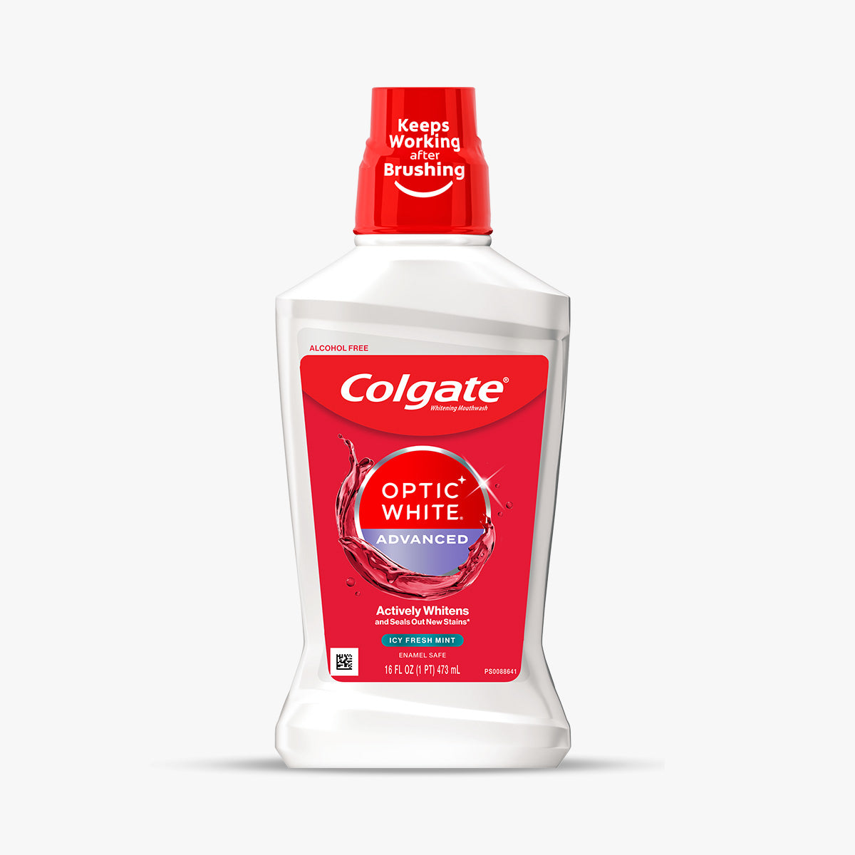 Colgate Optic White Whitening Mouthwash.