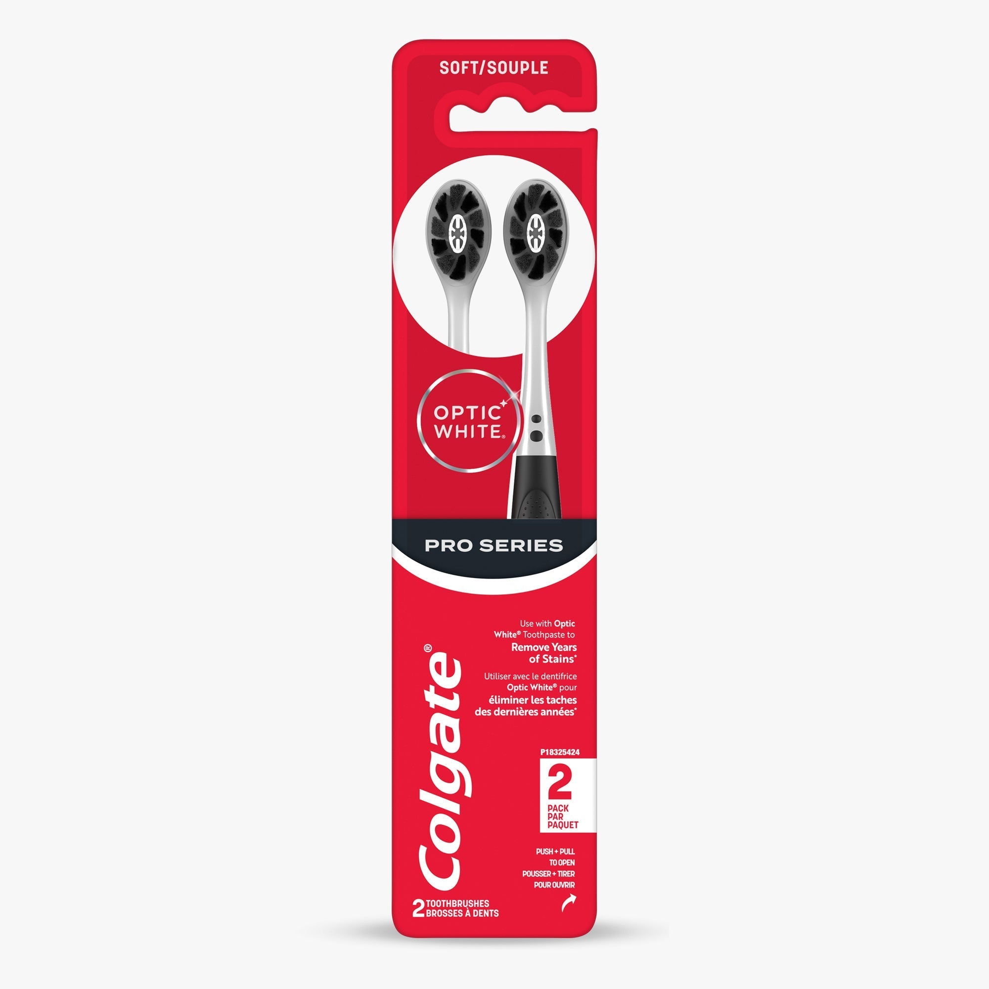 【新品未使用】Colgate Optic White Pro series 2本セット Colgate Optic White Pro Series Manual Toothbrush, 2 Pack