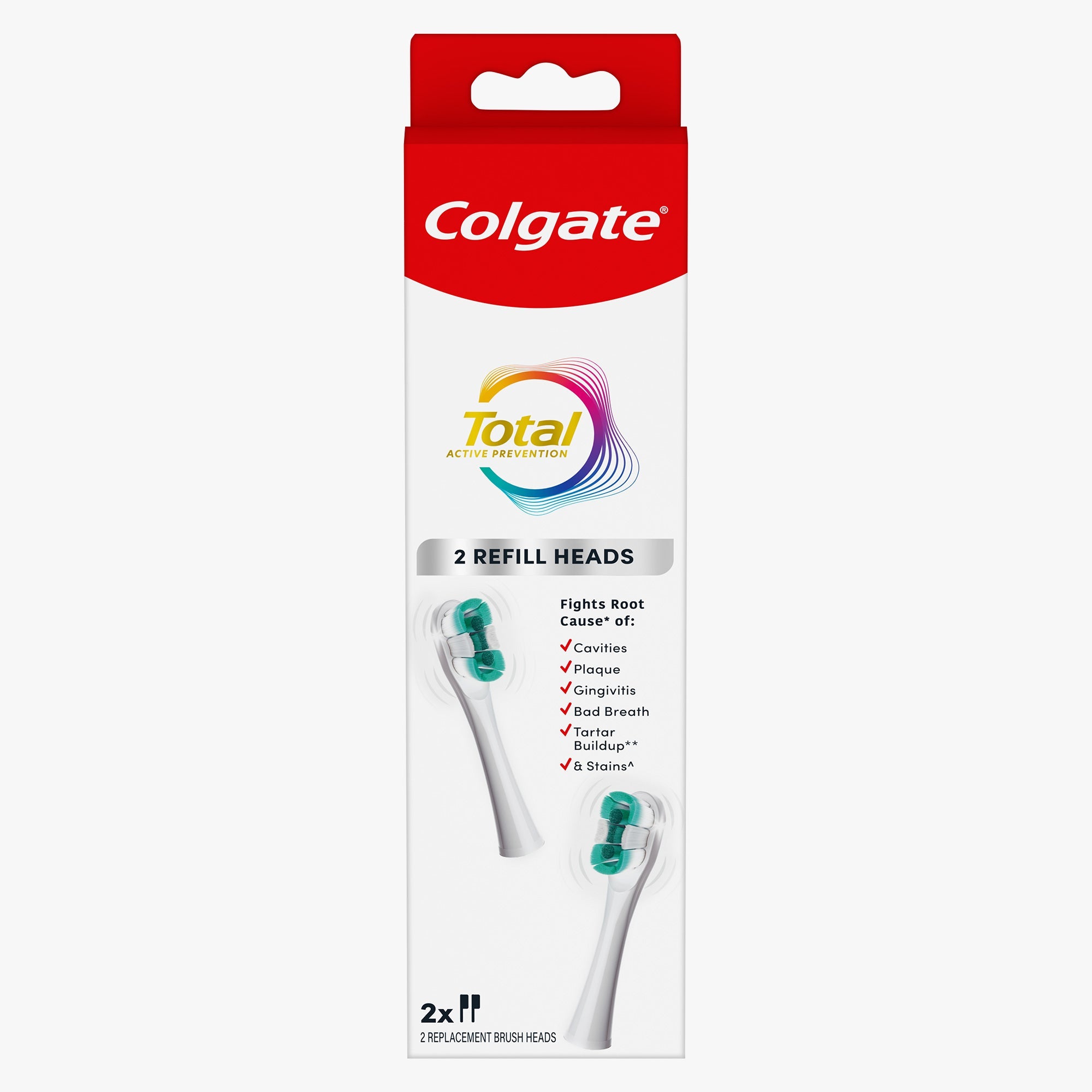 Colgate Total Battery Replacement Toothbrush Heads 2 Pack